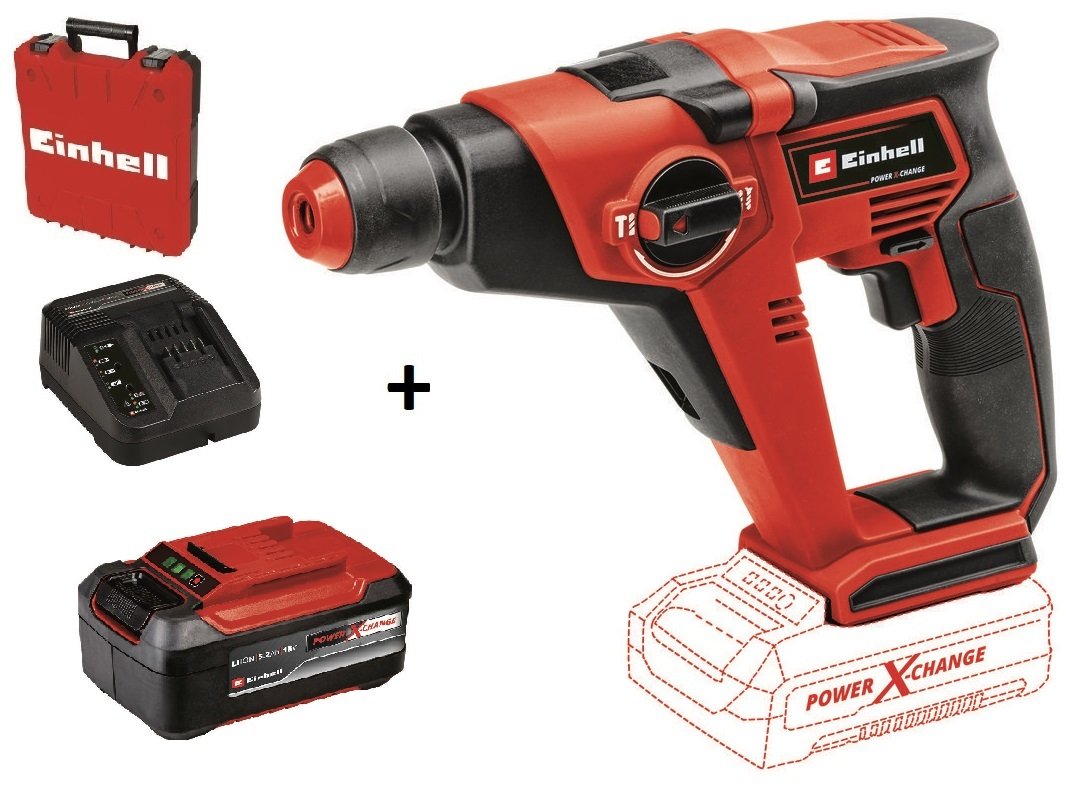 Einhell TE-HD 18/12 Li - Akülü Pnömatik Matkap + 5.2 Ah Plus Starter Kit + Çanta