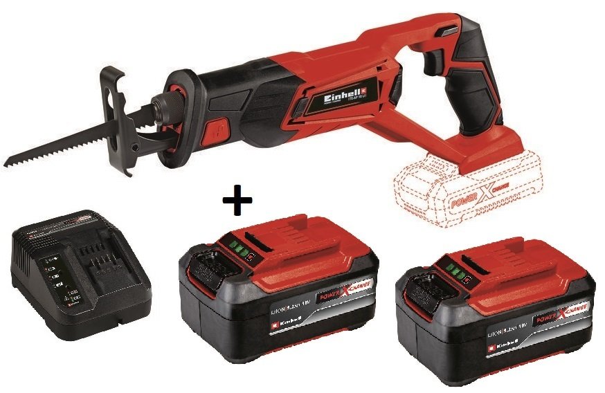 Einhell Akülü Kılıç Testere Te-Ap 18 Li Kit + 18V 2*5.2 Ah Plus Starter Kit