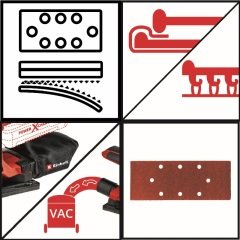 Einhell TC-OS 18/187 Li Zımpara Makinesi + 3.0 Ah Plus Starter Kit