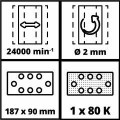 Einhell TC-OS 18/187 Li Zımpara Makinesi + 2*3.0 Ah Plus Starter Kit