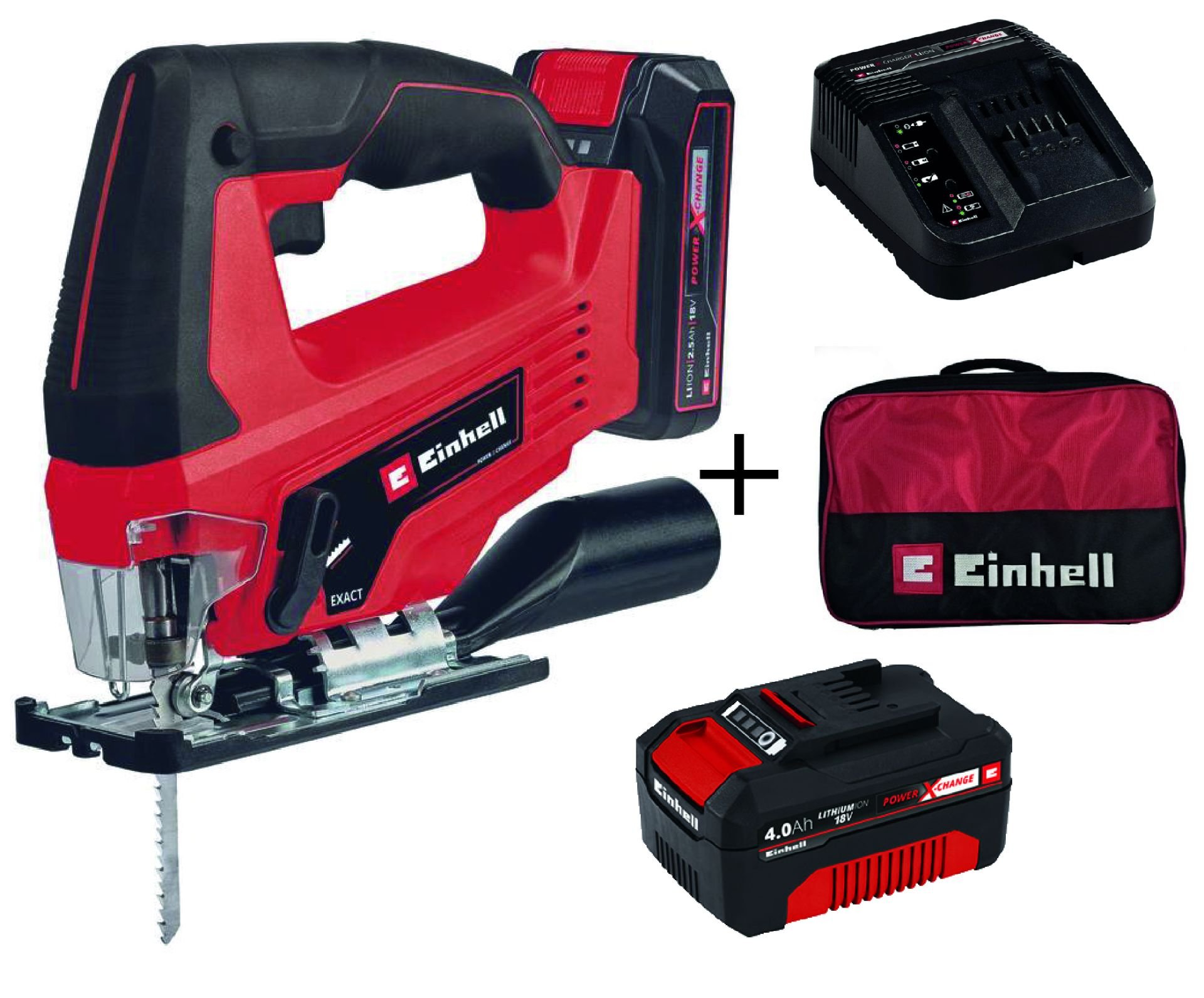 Einhell TC-JS 18 Li Akülü Dekupaj Testere + 4Ah StarterKit + Bez Çanta