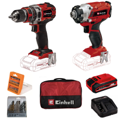 EİNHELL  TE-CD 18/50 Li-i BL + TE-CI 18/1 Li Darbeli Vidalama + 3 Ah StarterKit + Bez Çantalı Set