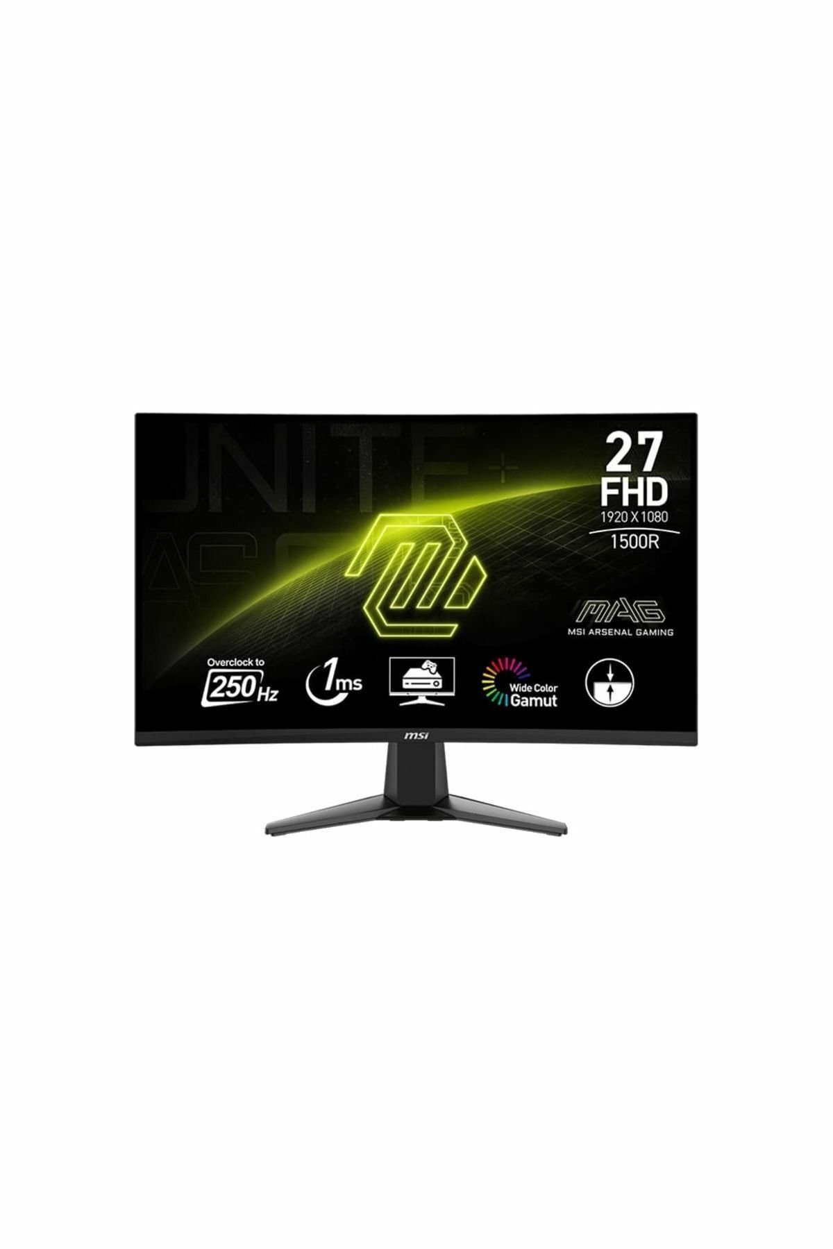 MSI 27 MAG 27C6X 1920x1080 (FHD) 16:9 CURVE 1500R VA 250HZ(OC) 1MS ADAPTIVE-SYNC GAMING MONITOR