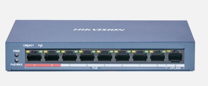 HIKVISION DS-3E0109P-E/M(B) 8xFE+1xFE 60W POE SWITCH