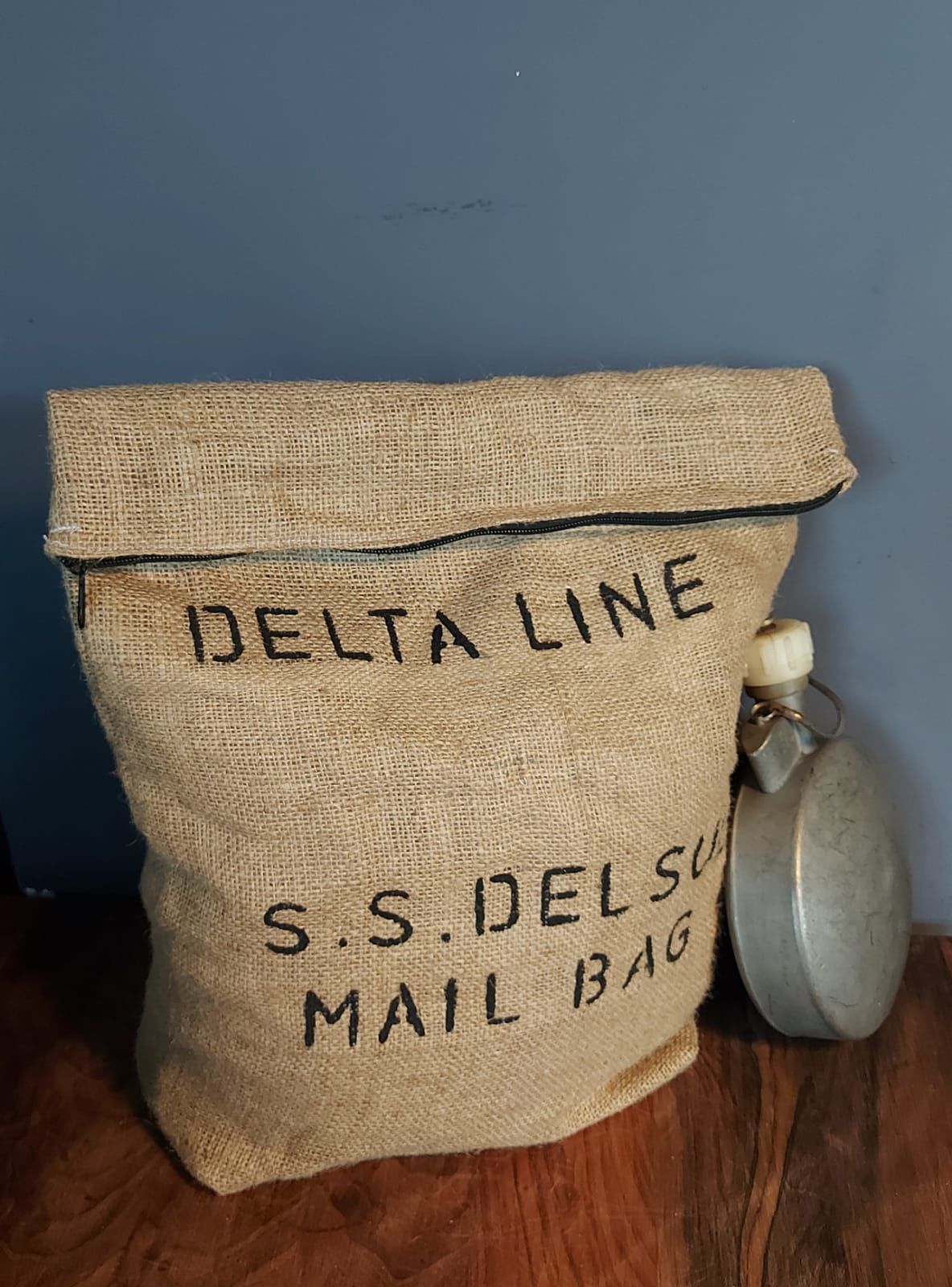 Mail Bag Fermuarlı Mini Jüt Çuval Model-1