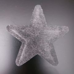 7 cm. Tela Kumaş Üzerinde Metal Yıldız Modeli