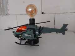 Helikopter Motifli Rustik Abajur