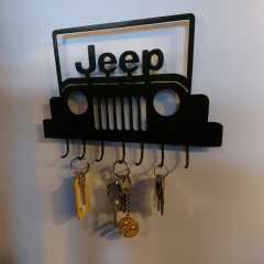 Metal Jeep Motifli Anahtarlık
