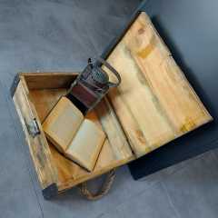 46x37x15 cm Metal Köşeli Ahşap Modeli