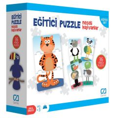 EĞİTİCİ PUZZLE - NEŞELİ HAYVANLAR