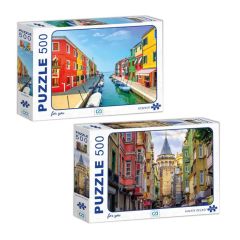 VENEDİK - GALATA KULESİ 500 PARÇA PUZZLE 2'Lİ SET