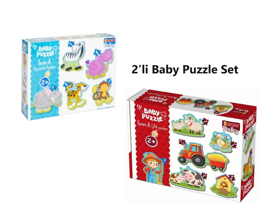 BABYSTORE BABY PUZZLE 2Lİ SET İLK ÇİFTLİK , İLK HAYVANLAR