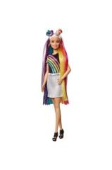 FXN96 Barbie Gökkuşağı Renkli Saçlar Bebeği