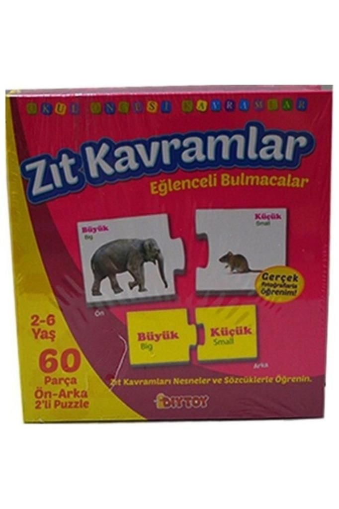 Zıt Kavramlar 60 Parça Çift Taraflı Puzzle Orijinal Ürün