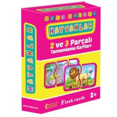 Diytoy Hayvanlar 2 ve 3 Parçalı Okul Öncesi Tamamlama Kartları