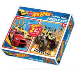 Diytoy Hot Wheels 2 İn 1 Puzzle Seti