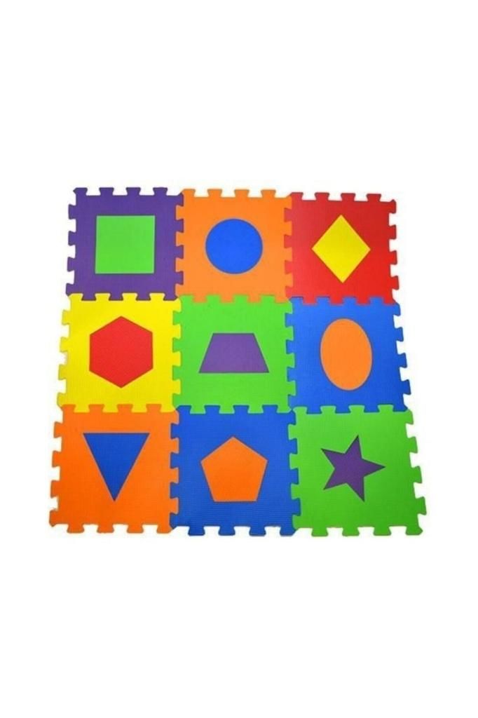 Çocuk Oyun Karosu - Eva Puzzle Yer Matı - Geometrik Şekiller