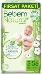Bebem Natural Midi 3 Beden 56 Adet Fırsat 2022