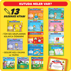 ADEDA İLK OKUMA YAZMA SETİ - 13 Kitap - YENİ 2023