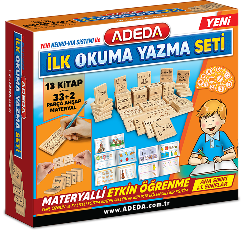 ADEDA İLK OKUMA YAZMA SETİ - 13 Kitap - YENİ 2023