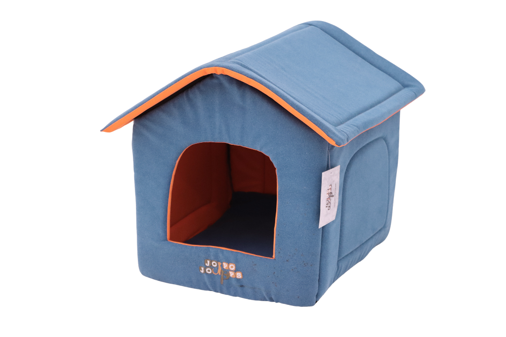 Emy Jojo Pops Small House Çatılı Mavi Kedi ve Köpek Evi