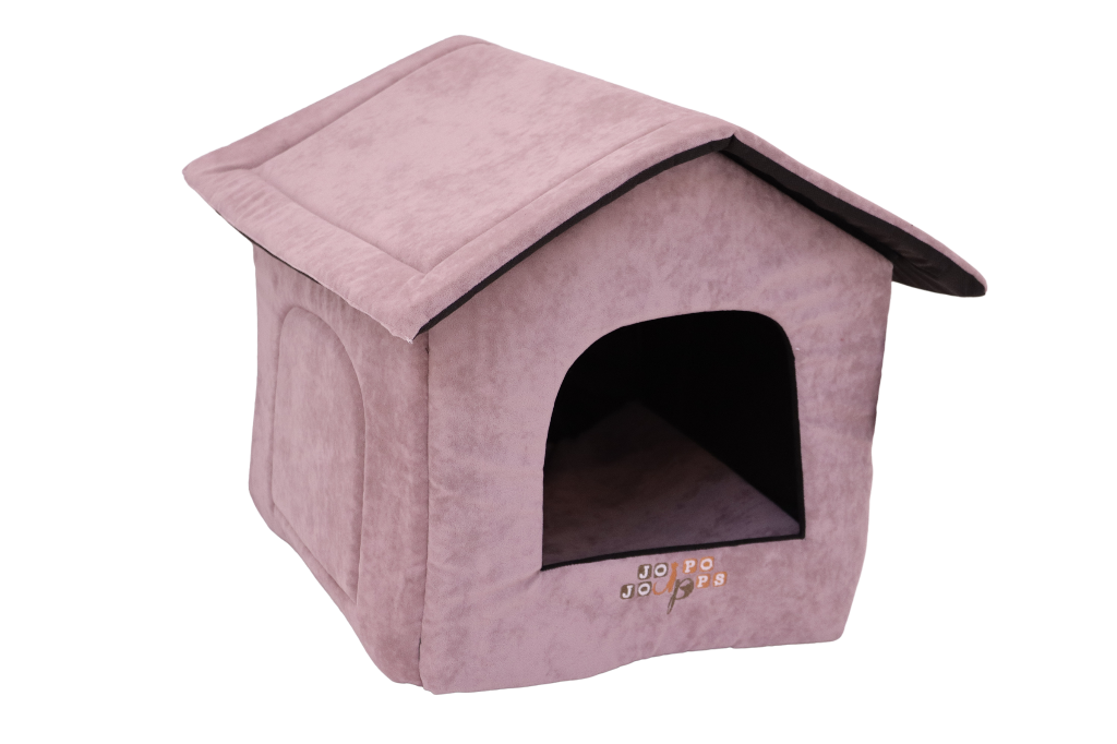 Emy Jojo Pops Small House Çatılı Lila Kedi ve Köpek Evi