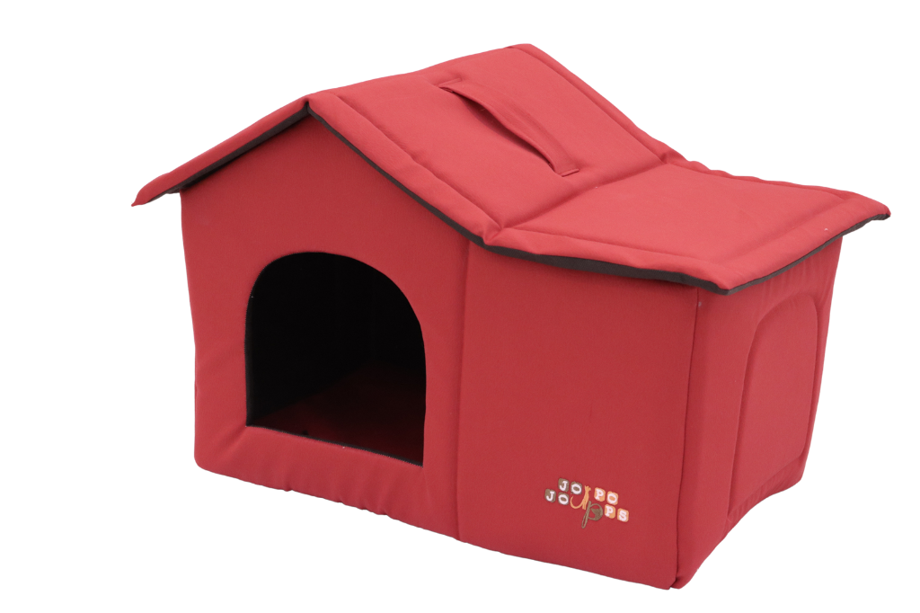 Jojo Pops Big House Kırmızı Kumaş Kedi ve Köpek Evi