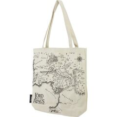 Mabbels Lisanslı The Lord Of The Rings Orta Dünya Haritası Bez Çanta Gabardin Krem