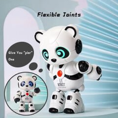 Interaktif kılavuzlu Akıllı Konuşan Sesli ve Müzikli Panda Robot