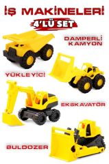 Oyuncak İş Makineleri 4'lü Set