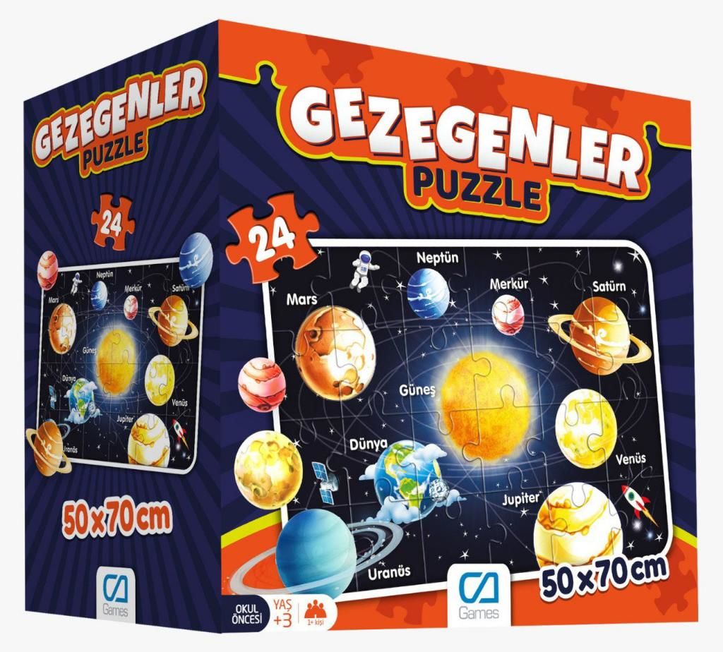 GEZEGENLER EĞİTİCİ PUZZLE 24 PARÇA