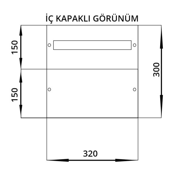 Seba 32x30x14 Dağıtım Panosu 12 Sigortalı Sıva Altı 0,8 mm