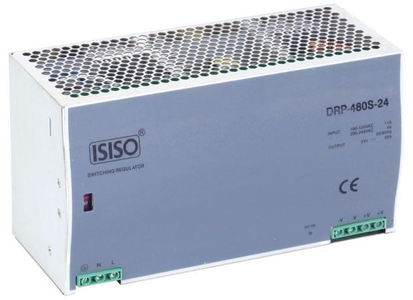 Isıso 480 W 24 Vdc 20 A Güç Kaynağı IDRT-480-24