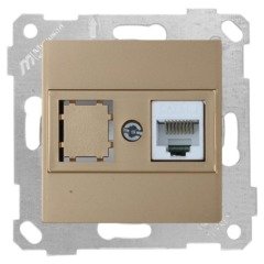 Mutlusan Rita Mek Tuş Data Priz i 1*Rj45 Cat 5 E  A. Altın 2200 136 0180