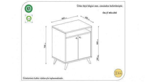 Karina Çok Amaçlı Dolap Siyah