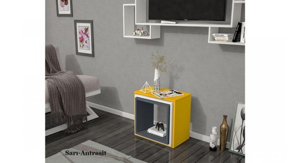 3'lü Zigon Sehpa Safir-Antrasit