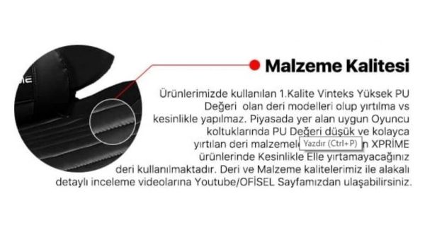 XPrime King Oyuncu Koltuğu Gri