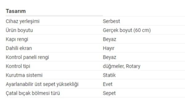 Altus Al 434 C Bulaşık Makinesi