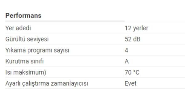 Altus Al 434 C Bulaşık Makinesi