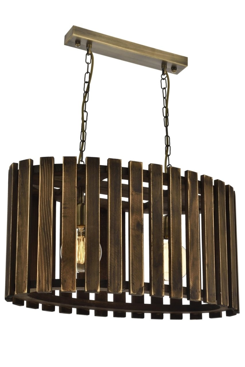 AVONNI AV-60054-M3 Eskitme Kaplama Modern Avize E27 Metal Ahşap 57x28cm