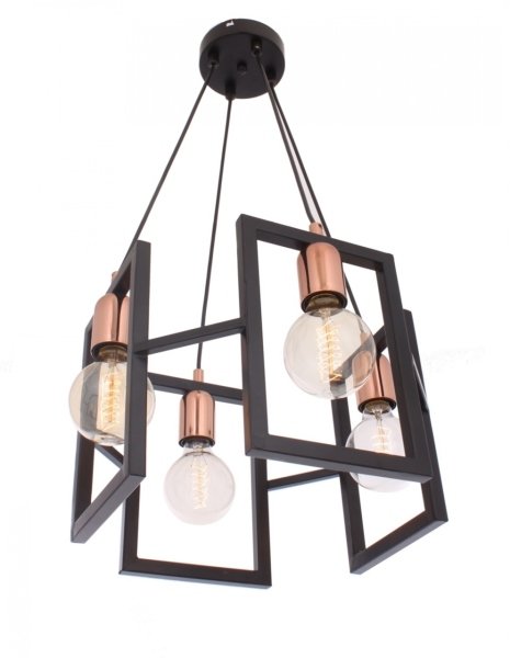 AVONNI AV-60011-4T-BSY Siyah Boyalı Modern Avize E27 Metal 40cm