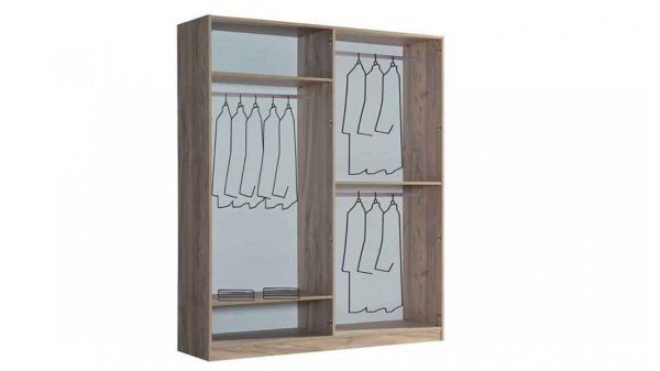Teşhir Premium 4 Kapaklı Dolap
