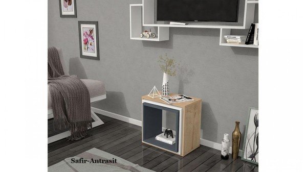 3'lü Zigon Sehpa Safir-Antrasit