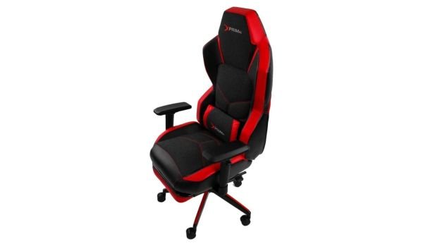 XPrime Tyler Oyuncu Koltuğu Hybrid Kumaş 4D Kolçak Ayak Uzatmalı Kırmızı