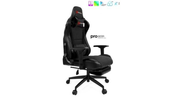 XPrime Over Pro Oyuncu Koltuğu Hybrid Kumaş 4D Kolçak Jet Black Siyah