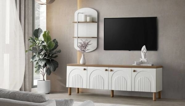 MDF Seyhan Yemek Odası Tv Ünitesi Alt ve Üst Modül