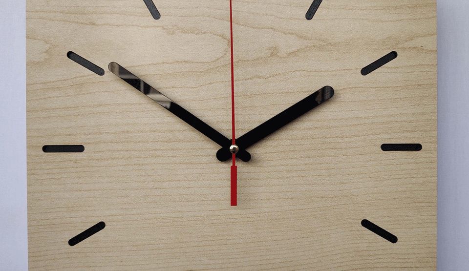 Özel Seri Minimalist Ahşap Kare Duvar Saati