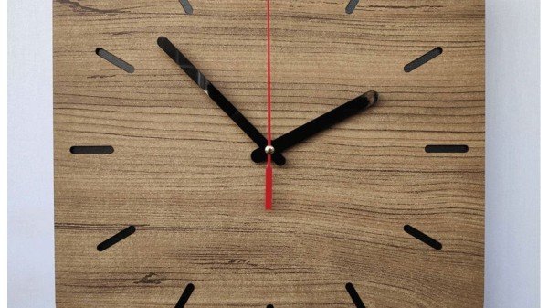 Özel Seri Minimalist Ahşap Kare Duvar Saati