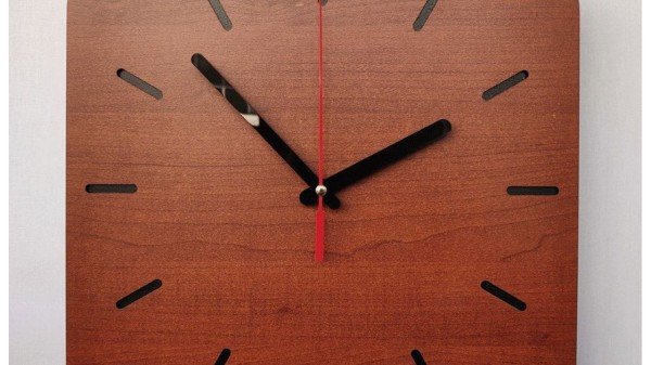 Özel Seri Minimalist Ahşap Kare Duvar Saati