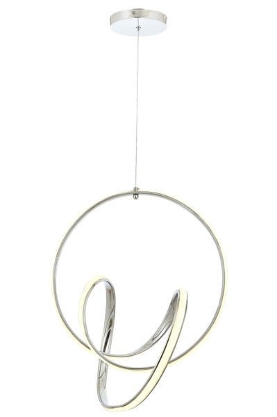 AVONNI AV-5260-KB Krom Kaplama Modern Avize LED Metal 45cm